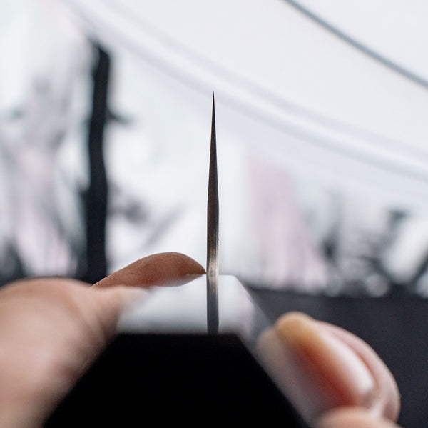 Hitohira Silver 3 Nashiji Santoku 165mm Ebony Handle - Tetogi