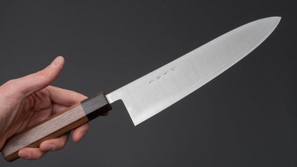Hitohira SLD Gyuto 210mm Walnut Handle - Tetogi