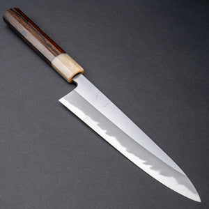 Hitohira Tanaka Kyuzo Blue 1 Migaki Gyuto 210mm Ziricote Handle - Tetogi