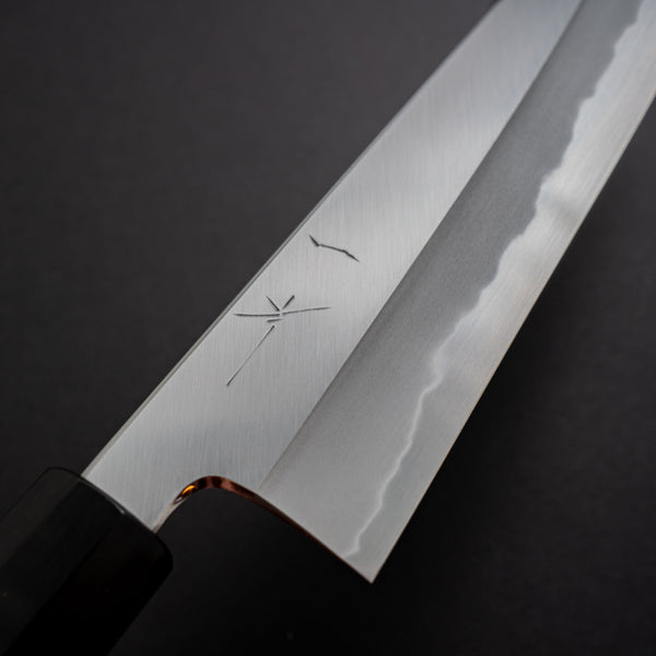 Hitohira Tanaka Kyuzo Blue #1 Migaki Gyuto 210mm Ziricote Handle - Tetogi