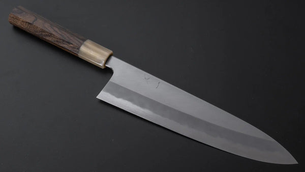 Hitohira Tanaka Kyuzo Blue 1 Migaki Gyuto 240mm Ziricote Handle (Extra Height) - Tetogi