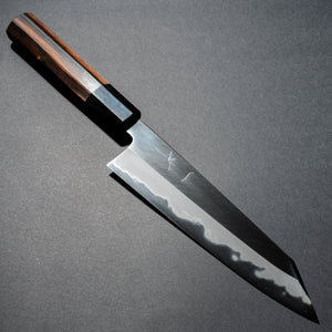 Hitohira Tanaka Kyuzo Blue 1 Migaki Kiritsuke Gyuto 195mm Taihei Makassar Ebony Handle (Limited) - Tetogi