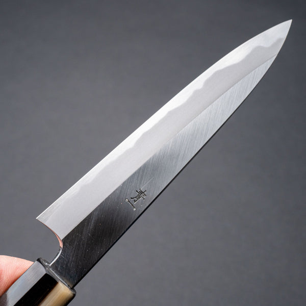 Hitohira Tanaka Kyuzo Blue 1 Migaki Petty 150mm Ziricote Handle - Tetogi