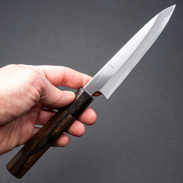 Hitohira Tanaka Kyuzo Blue 1 Migaki Petty 150mm Ziricote Handle - Tetogi