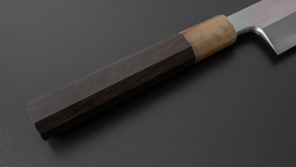 Hitohira Tanaka Mosuke Blue 1 Kiritsuke 240mm Ebony Handle (Mirror Polished/ Saya) - Tetogi