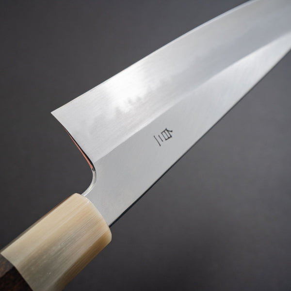 Hitohira Tanaka Ren White #2 Gyuto 210mm Ebony Handle - Tetogi