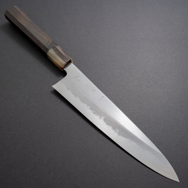 Hitohira Tanaka Ren White #2 Gyuto 210mm Ebony Handle - Tetogi