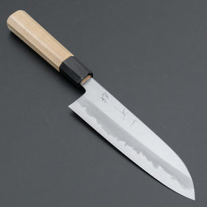 Hitohira Tanaka Ren White #2 Santoku 180mm Ho Wood Handle - Tetogi