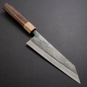 Hitohira TD Blue #2 Stainless Clad Kurouchi Bunka 170mm Ebony Handle (Oak Ferrule) - Tetogi