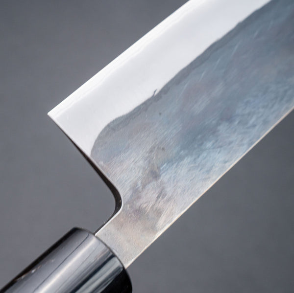 Hitohira TD Blue 2 Stainless Clad Kurouchi Nakiri 165mm Ho Wood Handle (D - Shape) - Tetogi