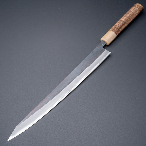 Hitohira TD Blue #2 Stainless Clad Kurouchi Sujihiki 270mm Walnut Handle Product vendor