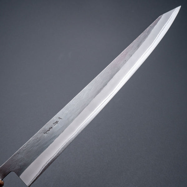 Hitohira TD Blue #2 Stainless Clad Kurouchi Sujihiki 270mm Ziricote Handle Product vendor