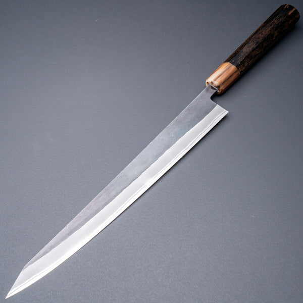 Hitohira TD Blue #2 Stainless Clad Kurouchi Sujihiki 270mm Ziricote Handle Product vendor