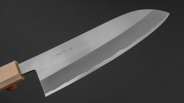 Hitohira TD Blue #2 Stainless Clad Migaki Santoku 165mm Walnut Handle - Tetogi
