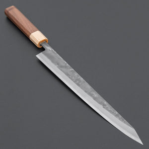 Hitohira TD Blue 2 Stainless Clad Nashiji Sujihiki 270mm Walnut Handle - Tetogi