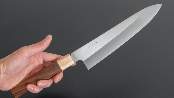 Hitohira TD SLD Migaki Gyuto 210mm Walnut Handle - Tetogi