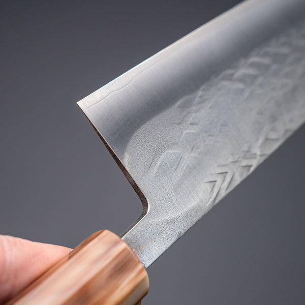 Hitohira TD SLD Tsuchime Gyuto 240mm Ebony Handle - Tetogi