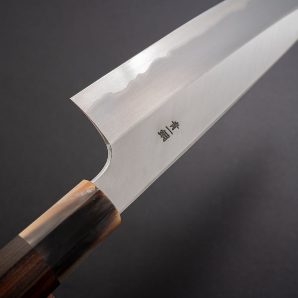 Hitohira Togashi Blue #1 Stainless Clad Migaki Gyuto 240mm Taihei Makassar Ebony Handle - Tetogi