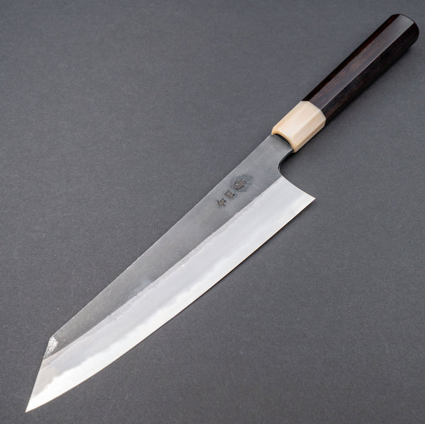 Hitohira Togashi Blue 2 Kurouchi Kiritsuke Gyuto 240mm Ebony Handle - Tetogi