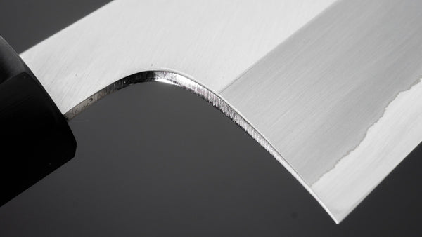 Hitohira Togashi White #1 Stainless Clad Migaki Bunka 180mm Ziricote Handle - Tetogi