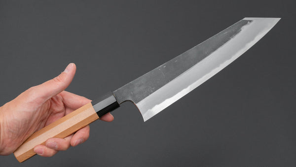 Hitohira Togashi White 2 Kurouchi Kiritsuke Gyuto 240mm Yakusugi Cedar Handle - Tetogi