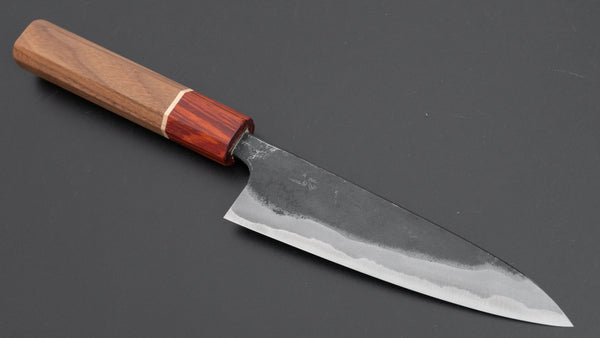 Hitohira Tosa Kurouchi Blue #2 Petty 135mm Walnut Handle (Rengas Ferrule) - Tetogi