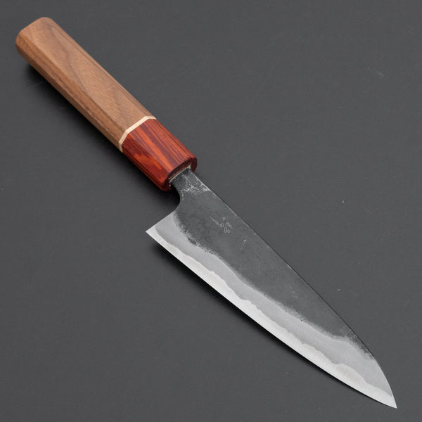 Hitohira Tosa Kurouchi Blue #2 Petty 135mm Walnut Handle (Rengas Ferrule) - Tetogi