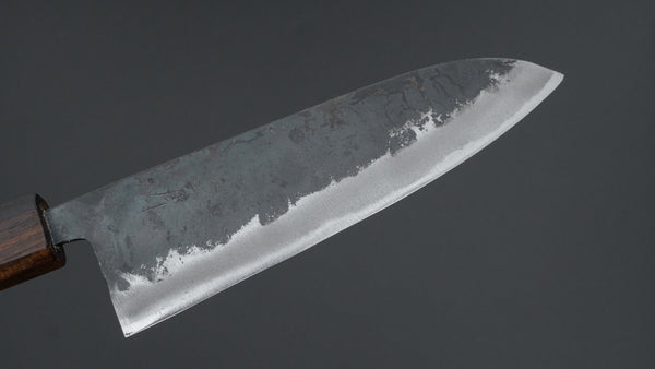 Hitohira Tosa Kurouchi White #2 Santoku 165mm Walnut Handle (Ziricote Ferrule) - Tetogi