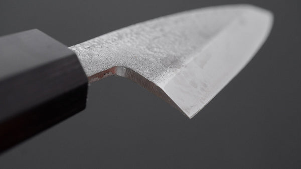 Hitohira VG10 Tsuchime Deba 90mm Walnut Handle - Tetogi
