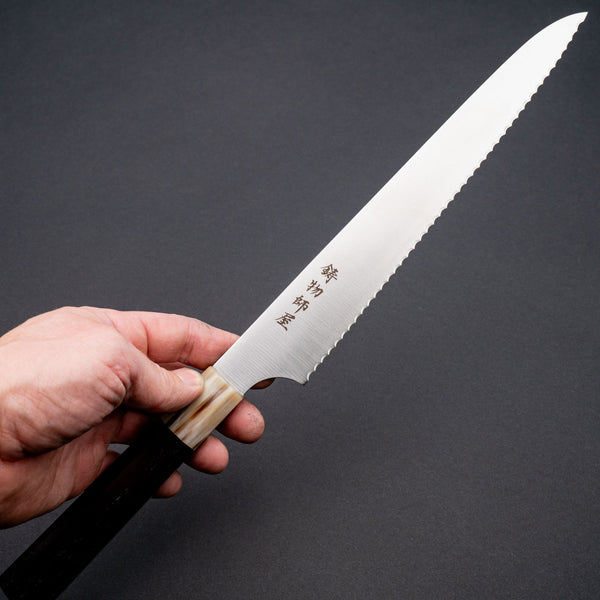Hitohira Imojiya TH Stainless Bread Knife 240mm Ebony Handle