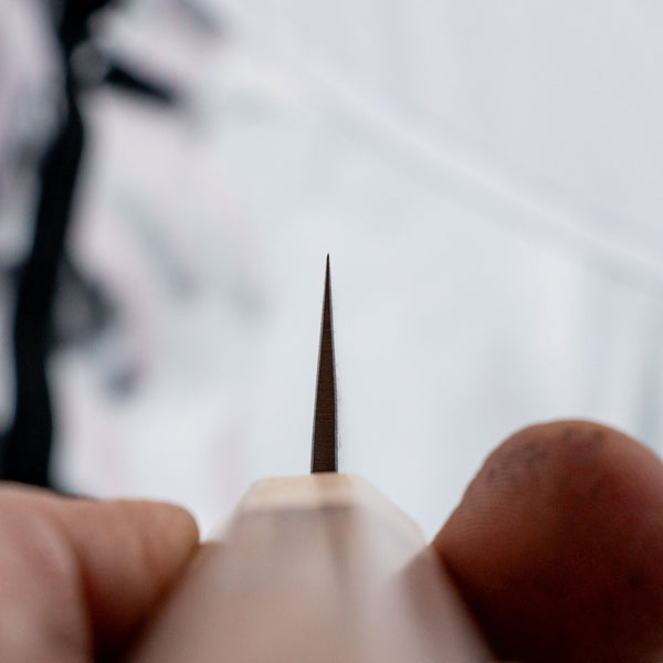 Hitohira TD Blue #2 Stainless Clad Nashiji Sujihiki 240mm Walnut Handle