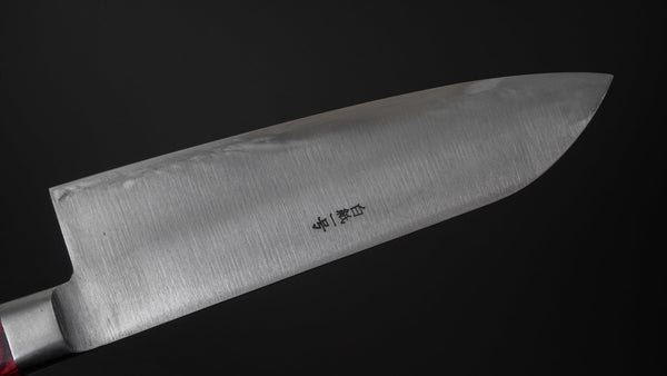 Kogetsu White #1 Santoku 180mm Wine Pakka Handle - Tetogi