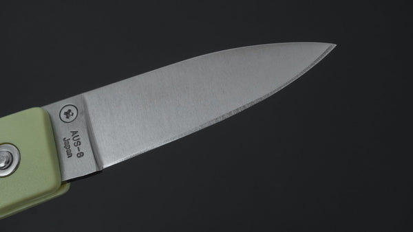 MOKI Coupe Folding Knife Grilon Handle (Cream Green) - Tetogi