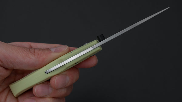 MOKI Coupe Folding Knife Grilon Handle (Cream Green) - Tetogi