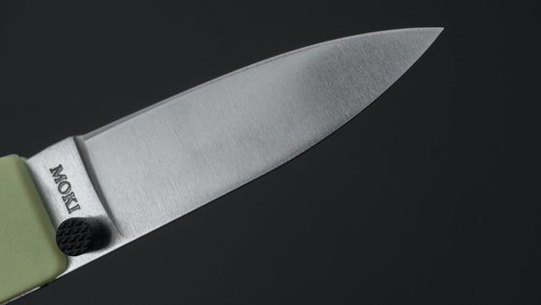 MOKI Coupe Folding Knife Grilon Handle (Cream Green) - Tetogi