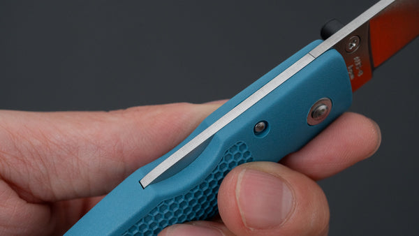 MOKI Coupe Folding Knife Grilon Handle (Grayish Blue) - Tetogi