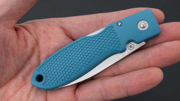 MOKI Coupe Folding Knife Grilon Handle (Grayish Blue) - Tetogi