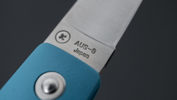 MOKI Coupe Folding Knife Grilon Handle (Grayish Blue) - Tetogi