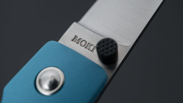 MOKI Coupe Folding Knife Grilon Handle (Grayish Blue) - Tetogi