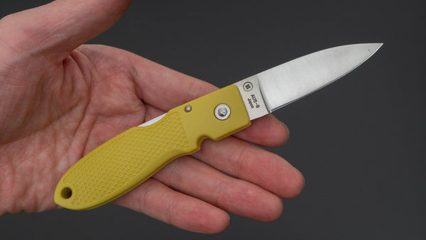 MOKI Coupe Folding Knife Grilon Handle (Mustard Yellow) - Tetogi