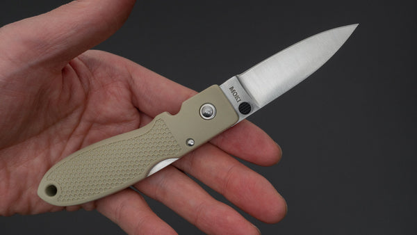 MOKI Coupe Folding Knife Grilon Handle (Sand Beige) - Tetogi