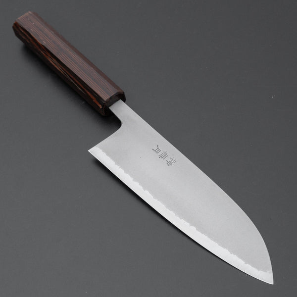 Myojin Riki Kannnazuki White #2 Stainless Clad Kasumi Santoku 170mm Wenge Handle - Tetogi