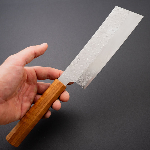 Nigara SG STRIX Nakiri 180mm Riisgaard Teak Handle - Tetogi