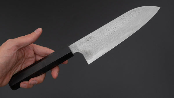 Nigara VG XEOS Santoku 170mm Ebony Handle - Tetogi