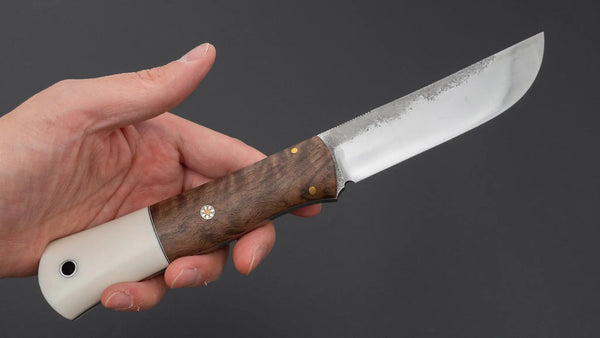 Seino Shikari ATS-34 Fixed Blade Linen Micarta Handle (007) - Tetogi