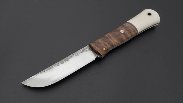 Seino Shikari ATS-34 Fixed Blade Linen Micarta Handle (007) - Tetogi