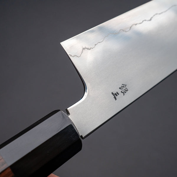 Tetsujin Silver 3 Kasumi Gyuto 240mm Taihei Makassar Ebony Handle - Tetogi