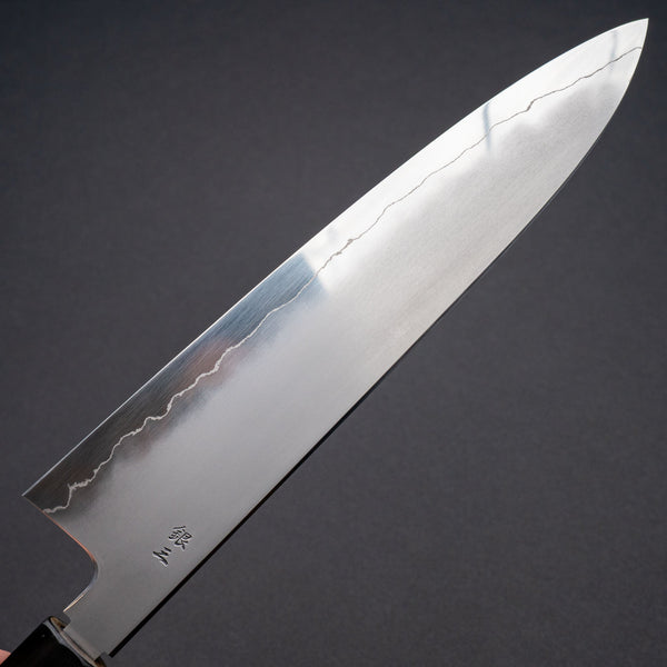 Tetsujin Silver 3 Kasumi Gyuto 240mm Taihei Makassar Ebony Handle - Tetogi