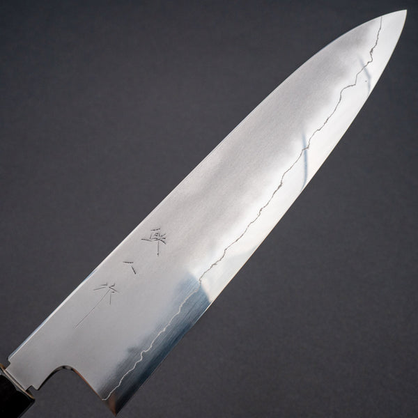 Tetsujin Silver 3 Kasumi Gyuto 240mm Taihei Makassar Ebony Handle - Tetogi