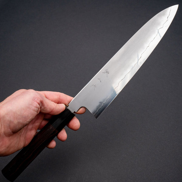 Tetsujin Silver 3 Kasumi Gyuto 240mm Taihei Makassar Ebony Handle - Tetogi